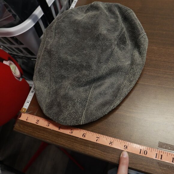 Cremieux Leather Newsboy Cap Men L/XL Gray Golf Casual Staple Timeless Classic - Picture 10 of 13